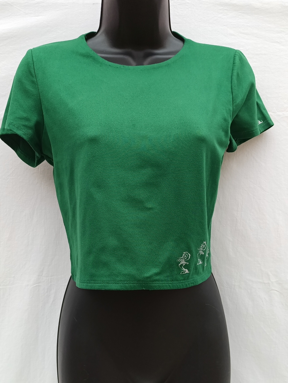 Sincerely Jules Green Short Sleeve Crop Top